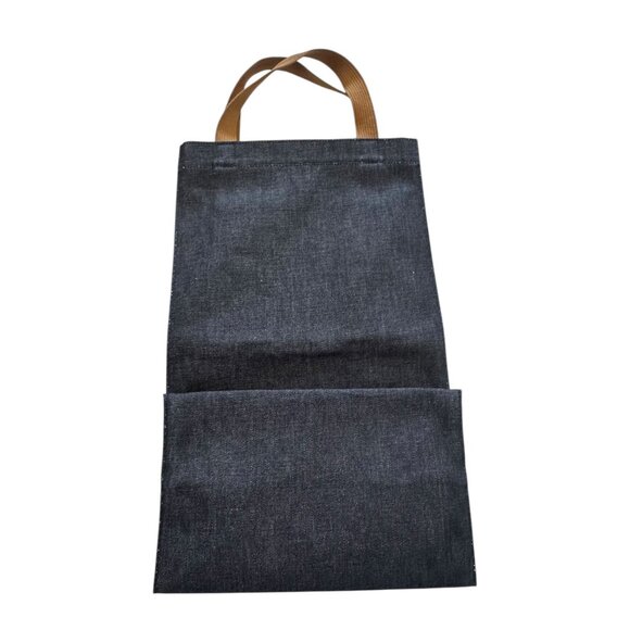 COMME des GARCONS SHIRT Denim Tote Bag Japan S22613 Indigo Tan - Picture 3 of 12